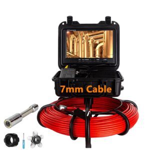 SYANSPAN Pipe Inspection Camera with Video&7mm Cable for Sewer Inspection