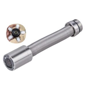 Sewer Pipe Inspection Camera Head, SYANSPAN 17mm Drain Sewer Pipeline Industrial Endoscope Camera Parts Replacement +Wheel