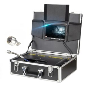 Pipe Inspection Camera, 7/9 Inch Colour HD 1080P Monitor Sewer  Endoscope Camera With 8GB DVR Vedio Recording 25MM Camera Head I