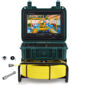 Industrial Pipeline Endoscope 17MM Camera With Pulley 9-inch DVR LCD Screen Drain Inspection and Troubleshooting IP68 Waterproof